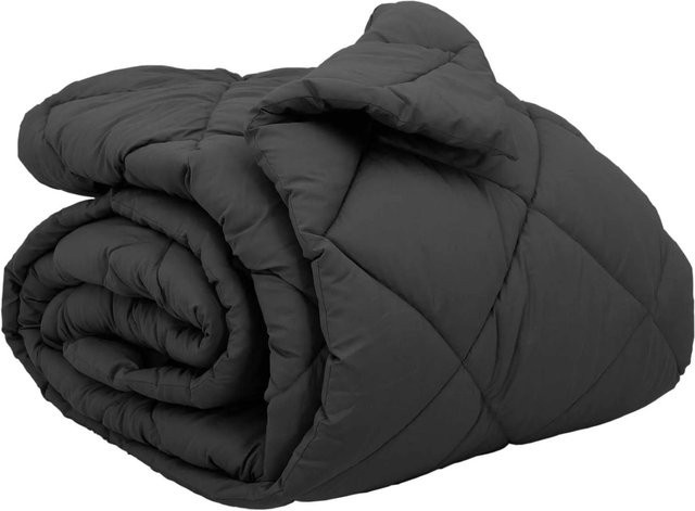 vidaXL Winterbettdecke aus Mikrofaser in Anthrazit, B/B: 240 x 220 cm - Bild 1