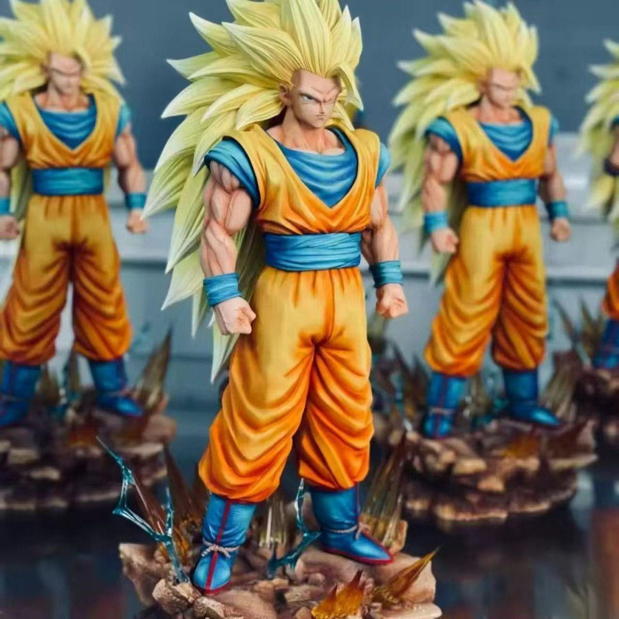 Yiran toy 1 Dragon Ball Z Super Saiyan 3 Goku Form SSJ3 Broly Figur aus PVC - Bild 2