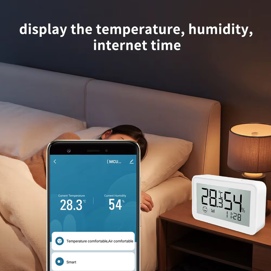 Lincukoo Tuya Zigbee 3.0 Intelligenter Temperatur- und Feuchtigkeitssensor in Weiß mit MQTT-Unterstützung für Home Assistant - Bild 2