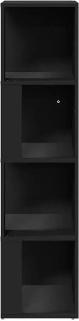 vidaXL Eckregal Schwarz aus Holzwerkstoff B/T/H: 33 x 33 x 132 cm - Bild 1
