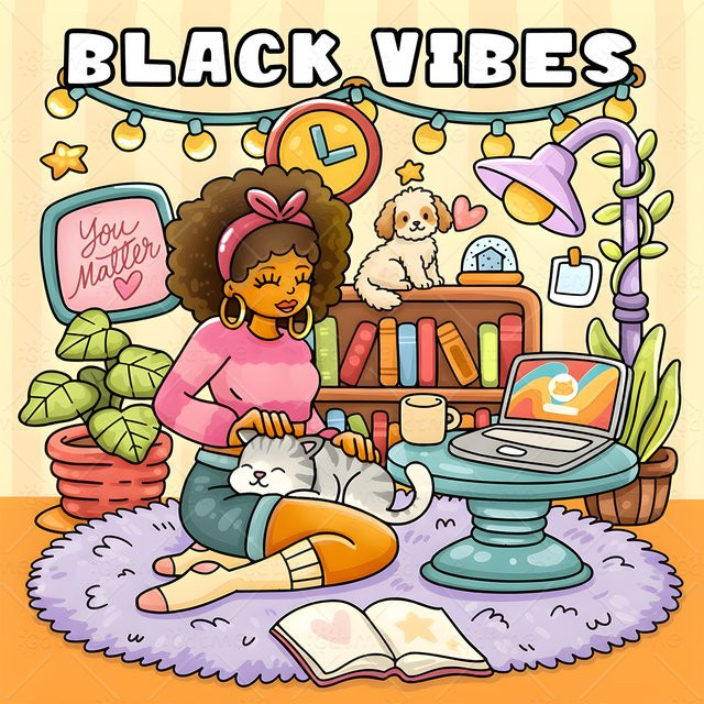 Black Vibes Malbuch für Mädchen - Bild 1