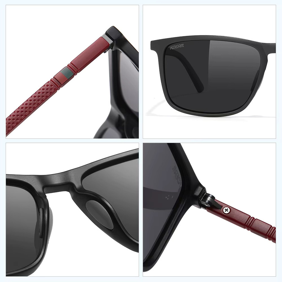 KDEAM Sonnenbrille, polarisiert, photochrom, Vollrand, Schwarz, Herren - Bild 3