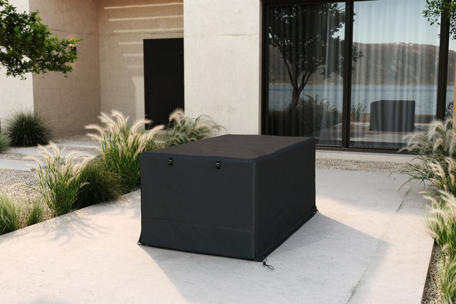 OUTFLEXX Abdeckhaube für Gartenlounges aus wasserabweisendem Ripstop-Polyester, schwarz, B/T/H: 212 x 87 x 68 cm - Bild 1