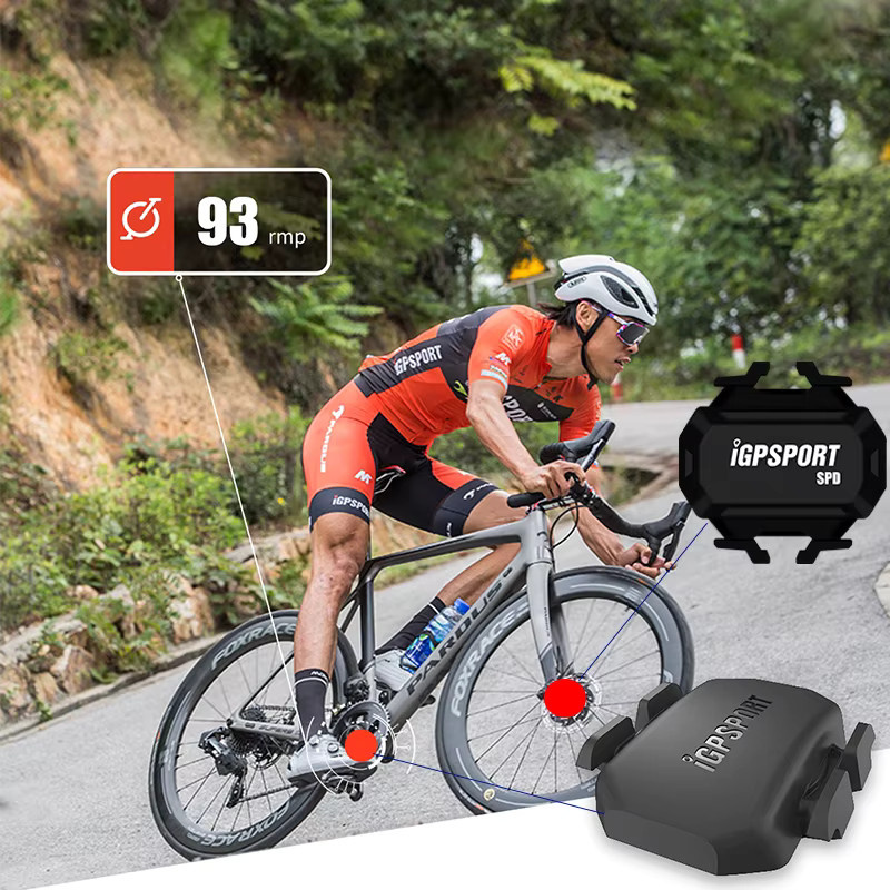 IGPSPORT Geschwindigkeit und Trittfrequenz Dual Sensoren in Schwarz mit ANT+ für Radcomputer und Rennrad-Tachos kompatibel mit Garmin, iGPSPORT, Magene und Xoss - Bild 3