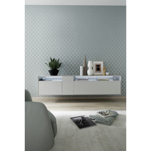 Schöner Wohnen Vliestapete mit geometrischem Schuppen-Design in Grün, FSC-zertifiziert - Bild 2