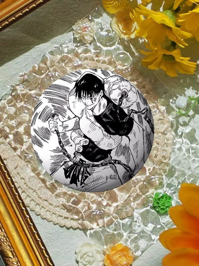 Anstecknadel Anime Runde Laser-Anstecknadel, Unisex - Bild 7