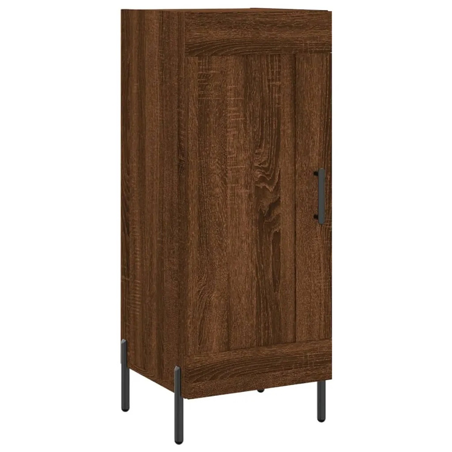 vidaXL Sideboard in Braun Eichen-Optik, modernes Design aus Holzwerkstoff und Metall, B/T/H: 34,5 x 34,5 x 90 cm - Bild 2