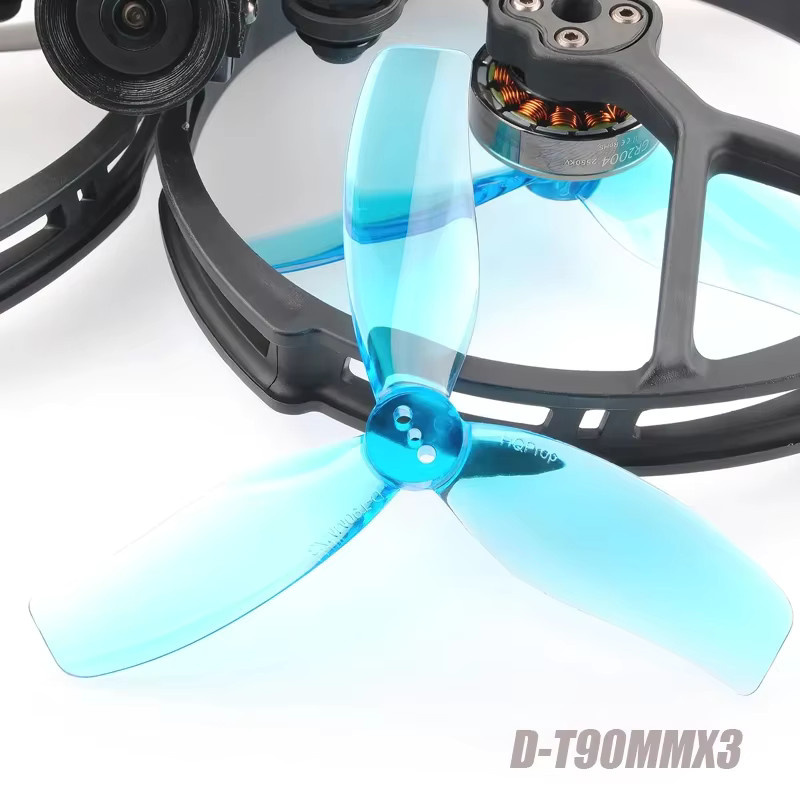 HQProp Duct-T90MMX3 Propeller 3,5 Zoll 3-Blatt in Grau für CineWhoop ProTek35 und CineLog35 FPV Racing Drohnen, 6 Paar - Bild 2