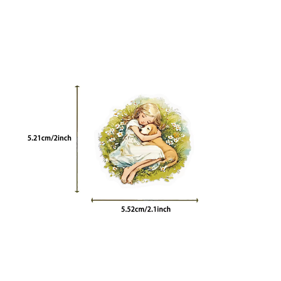 50 Stück Märchenprinzessinnen-Aufkleber von Golden Memory Stickers Store, wasserfeste transparente PET-Aufkleber in Multicolour für Tagebuch, Gitarre und Notizbuch - Bild 2