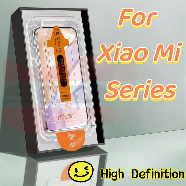 Xiaomi Panzerglas Displayschutz mit Staubentfernungs-Kit für Xiaomi 14 13 12t 10 9 9t 10t 11i Pro Lite CC9 X3 T in Transparent - Bild 1