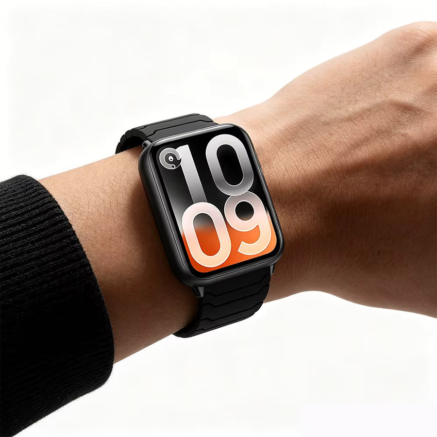 ZHANGU Uhrenarmband Silikon, Schwarz, Unisex - Bild 6