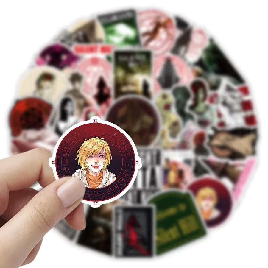 50 Stück Silent Hill Horror Film Aufkleber von GOGOTU, wasserfeste Cartoon Sticker in Multicolour zur Dekoration von Laptop, Kühlschrank und Gitarre - Bild 2