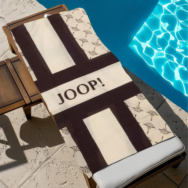 JOOP! Mikrofaser-Strandtuch, schnelltrocknendes Badetuch mit Grafikprint, Multicolour, B: 50 cm, L: 100 cm - Bild 1