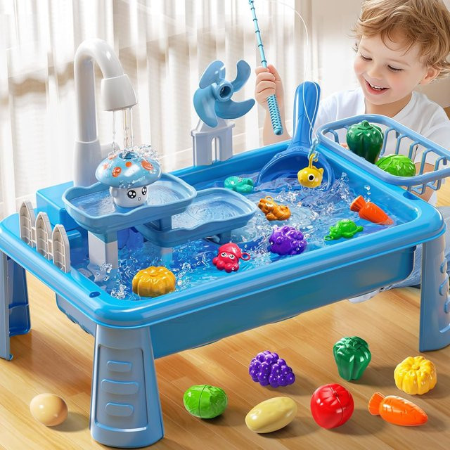 SONGYI Kleinkind-Wassertisch mit Pumpe, Wasserspielzeug, ab 14 Jahre - Bild 1