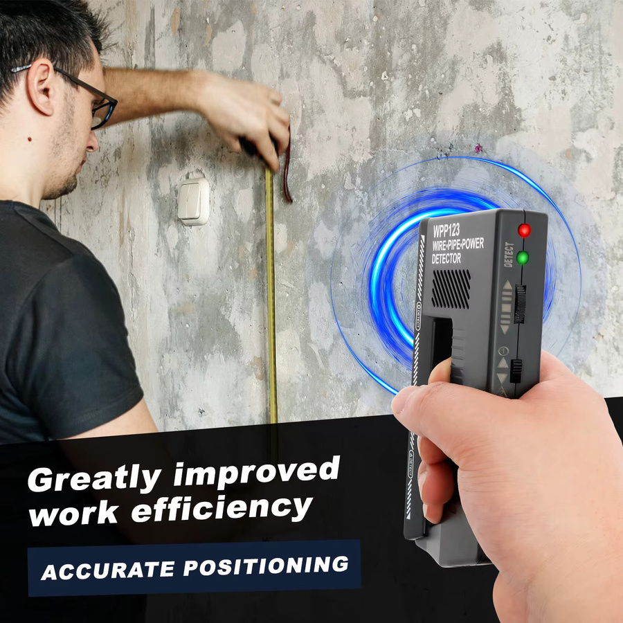 Willkey Handheld Wandscanner Metall-Detektor mit AC-Draht-Erkennung und visuellem Alarm in Schwarz - Bild 5