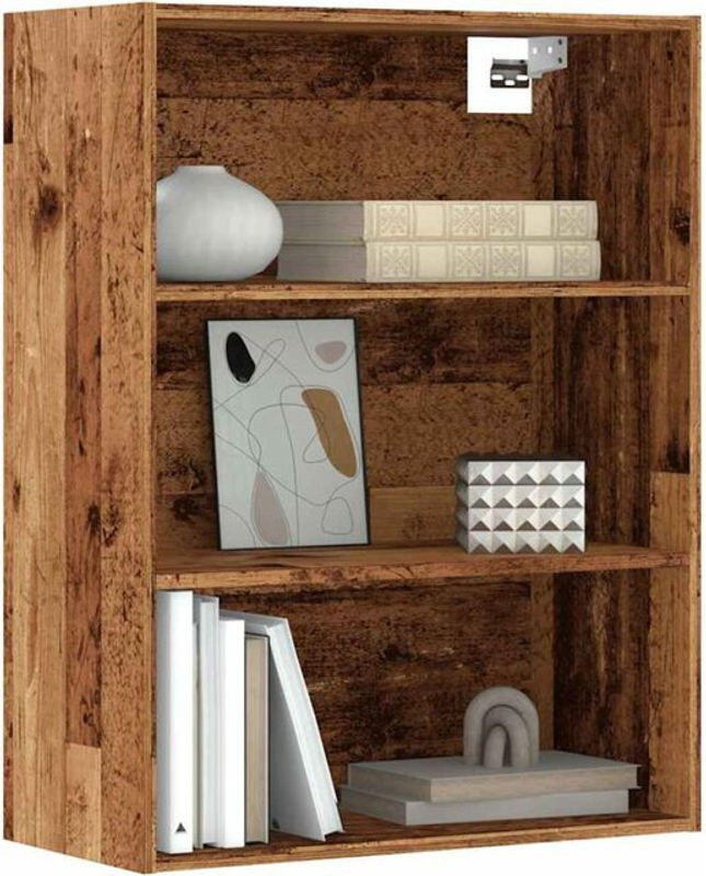 Vidaxl Wandregal in Altholz-Optik Braun im Landhausstil, B/T/H: 69,5 x 32,5 x 90 cm - Bild 1