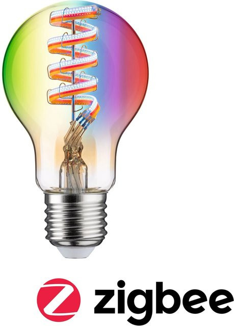 Paulmann Home LED-Leuchtmittel RGBW Gold E27 Glühlampenform dimmbar mit ZigBee und Fernbedienung - Bild 1