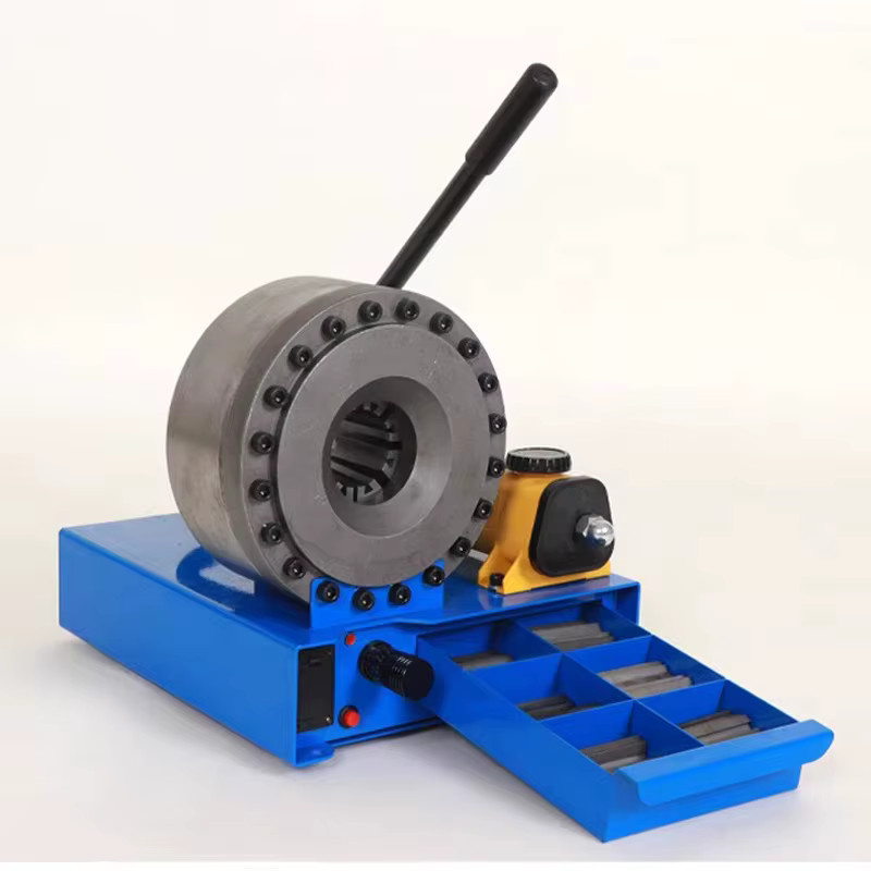 Prensa Mangueras Hydraulikschlauch Crimper Crimpschlauch Maschine und Rohrpresswerkzeug in Gelb und Blau - Bild 2