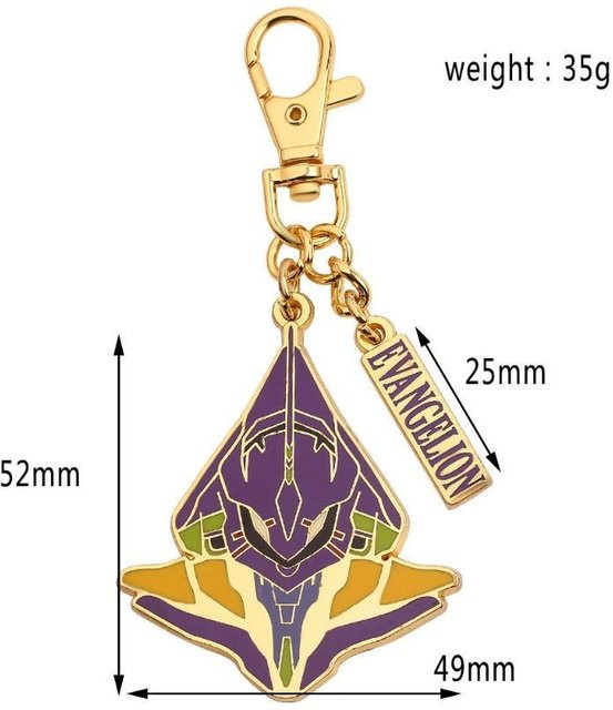 Schlüsselanhänger Anime Cartoon Neon Genesis Evangelion, beige, Unisex - Bild 1