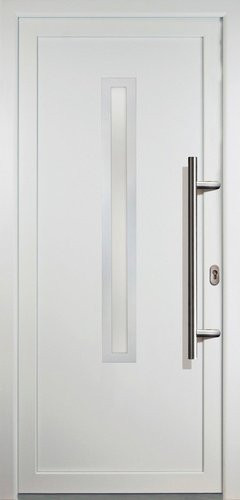 Meeth Aluminium-Haustür Signum Alu in Weiß mit satiniertem Glaseinsatz, nach innen öffnend, ohne Türgriff, Höhe: 208,0 cm, Breite: 98,0 cm - Bild 1