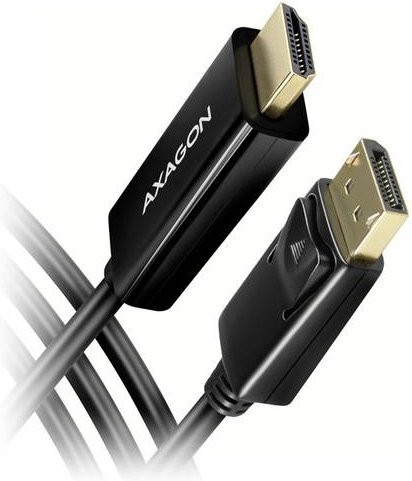 AXAGON DisplayPort auf HDMI Anschlusskabel, Schwarz, Länge: 180 cm - Bild 1