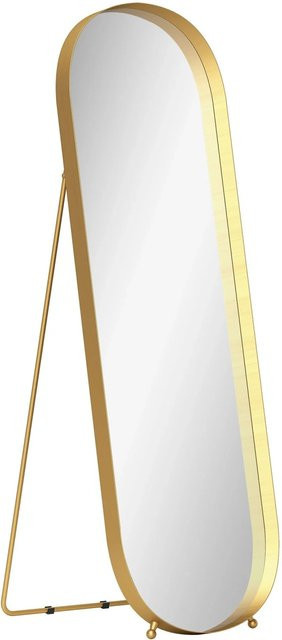HOMCOM Ganzkörperspiegel mit Bogen in Gold, Material: Metall, Glas und MDF, B/T/H: 50 x 6 x 160 cm - Bild 1