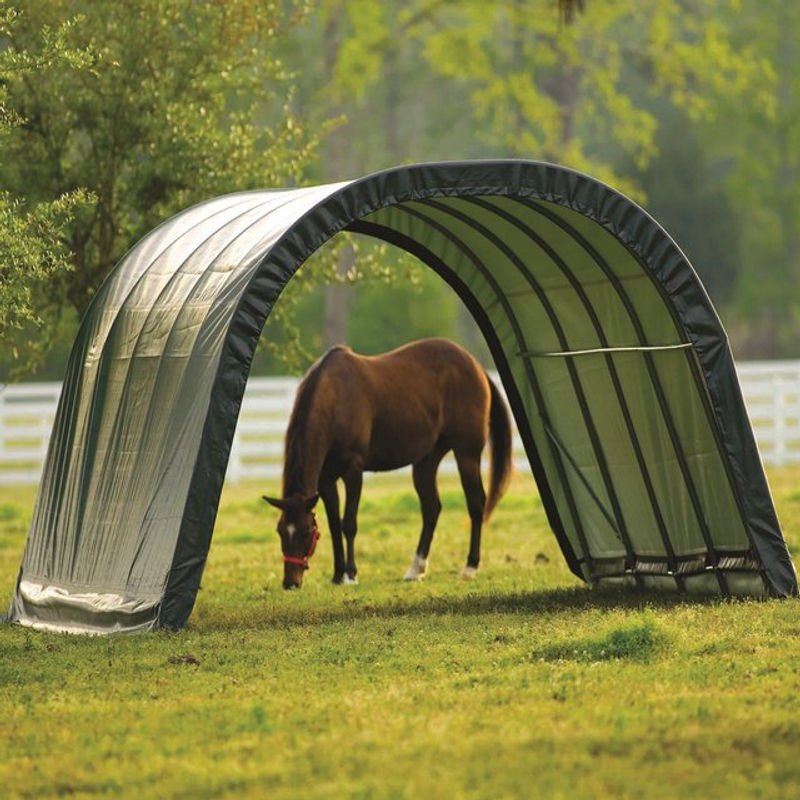 Shelter Logic Weidezelt Run-In-Shed Weideunterstand, Farbe: Grün, B/T/H: 610 x 370 x 250 cm - Bild 8