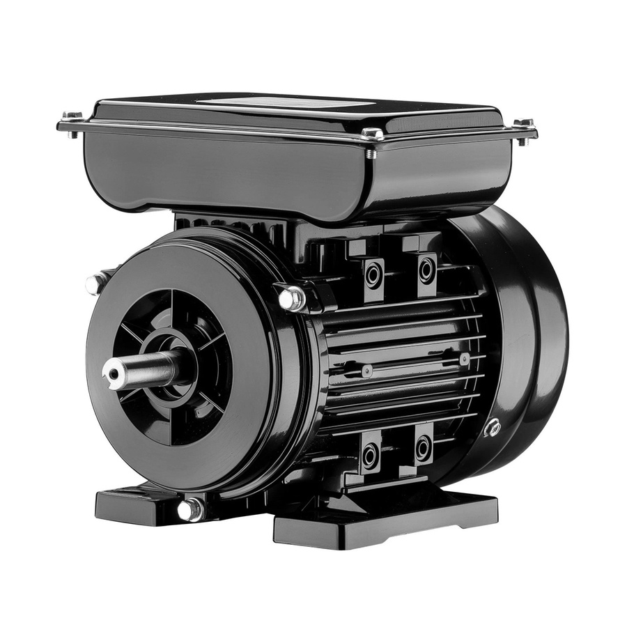 Wiltec Einphasenmotor 0,37 kW 4-polig in Schwarz aus Aluminium - Bild 2