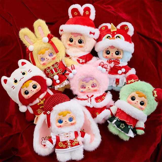 52TOYS Samuel Lucky Snow Greets The Spring Festival Series, Plüsch-Blindbox, 400% Große Puppe - Bild 1