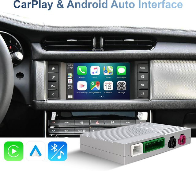 LEXXSON Drahtlose CarPlay und Android Auto Retrofit Kit Box für Jaguar XE XFL F-Typ F-Pace mit Wi-Fi und Bluetooth zur Upgrade der OEM Bildschirm Schnittstelle - Bild 1