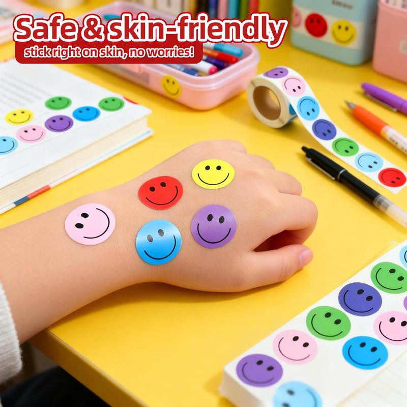 Lächelndes Gesicht Emoji Aufkleber, 500 Stück, multicolor - Bild 4