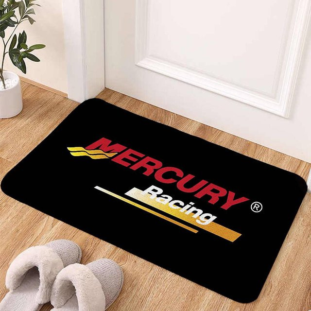 Mercury Racing Antirutschmatte für Badezimmer und Eingangsbereich, schwarz, B/T: 60 x 40 cm - Bild 1