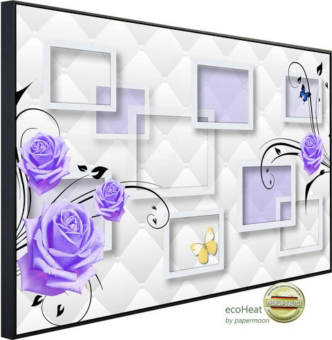 papermoon EcoHeat Infrarotheizung mit Blumenmuster in Bunt und Matt-Effekt mit App-Steuerung und WLAN - Bild 1