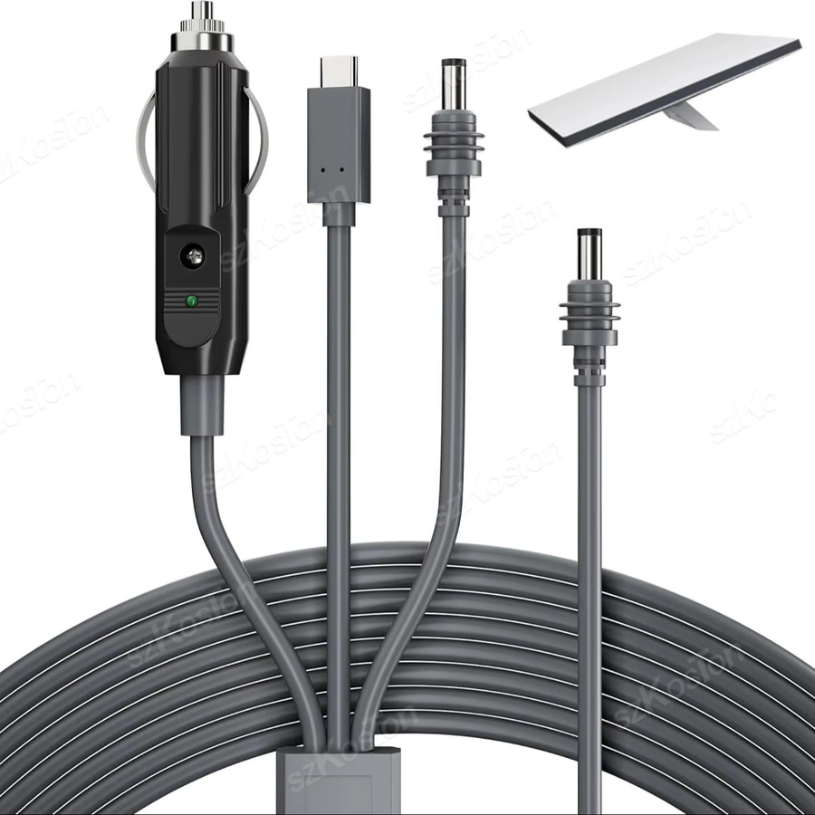 SZKOSTON 3-in-1 USB-C Stromkabel für Starlink Mini, wasserdichtes DC auf DC Autoladegerät, Schwarz - Bild 5
