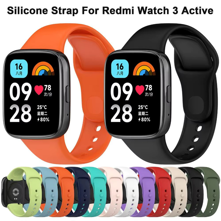 Xiaomi Uhrenarmband Silikon, Schwarz, Redmi Watch 3 - Bild 2