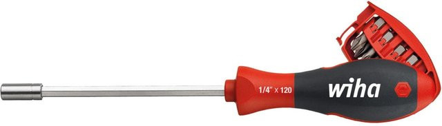 Wiha Schraubendreher mit Bit Magazin in Rot aus Edelstahl 33009 - Bild 1