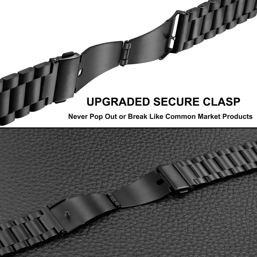 Haylou Uhrenarmband Edelstahl, 22 mm, Schwarz, Unisex - Bild 2