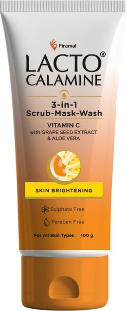 Lacto Calamine 3-in-1 Vitamin C Gesichtspeeling Maske Reinigung, 100 ml - Bild 1