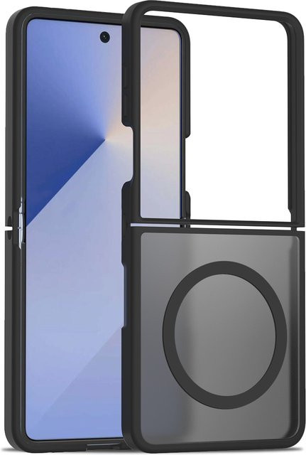 Samsung MagSafe Handyhülle für Galaxy Z Flip 7, Z Flip 6 und Z Flip 7 FE aus PC TPU Hybrid, stoßfest und matt, Farbe: Schwarz - Bild 1