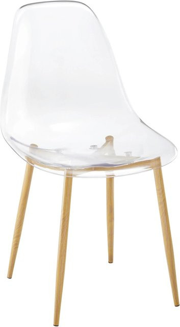 Bessagi Home Stuhl Vinnie in Transparent aus Kunststoff und Metall im modernen Design - Bild 1