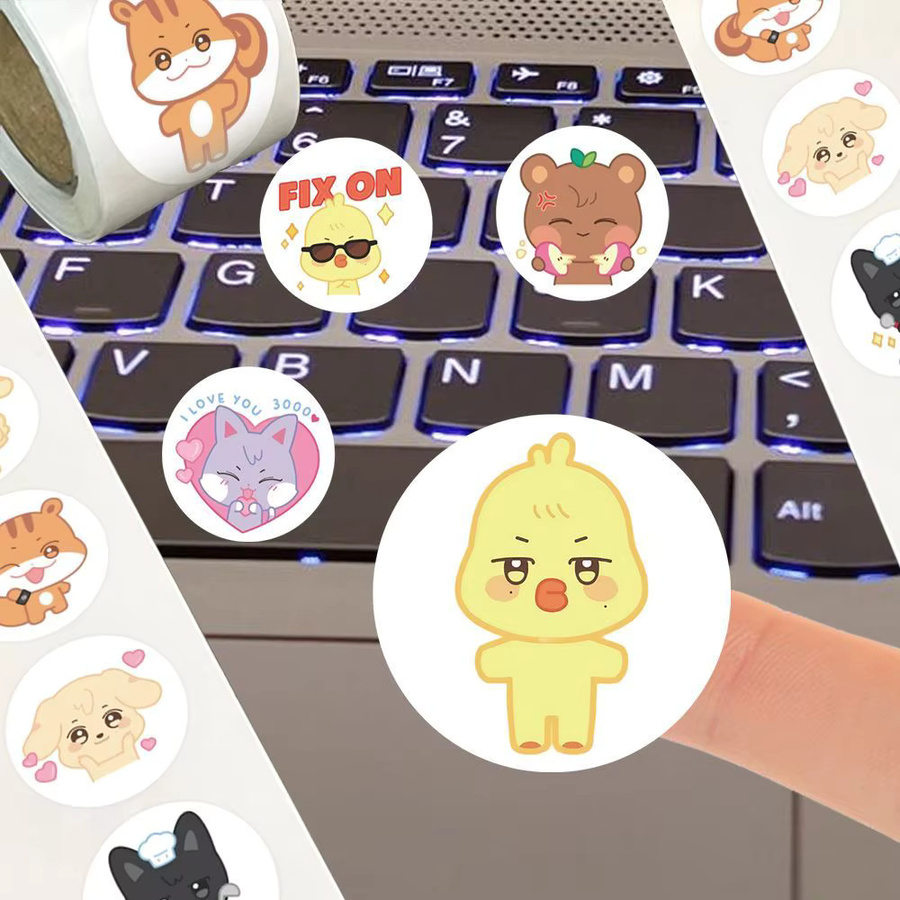 LINE FRIENDS Ateez-Gruppenpuppen-Cartoon-Aufkleber, 500 Stück - Bild 2