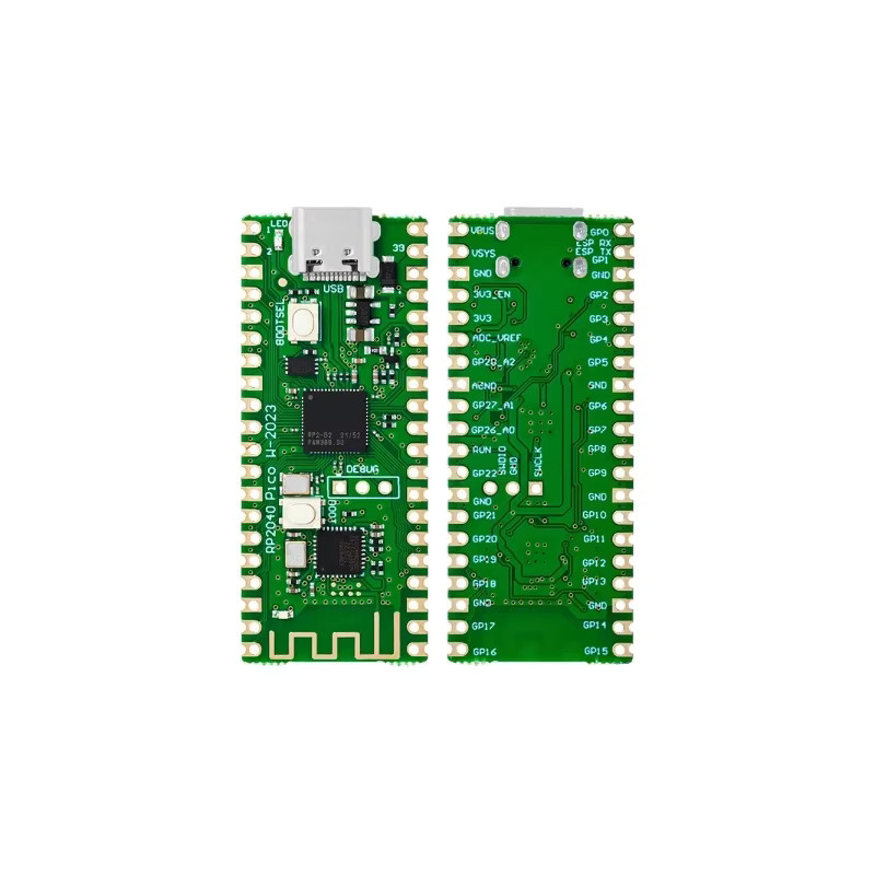 Raspberry Pi Pico W Mikrocontroller Board mit 2,4G WiFi und Dual-Core Cortex-M0 Prozessor in Grün - Bild 2