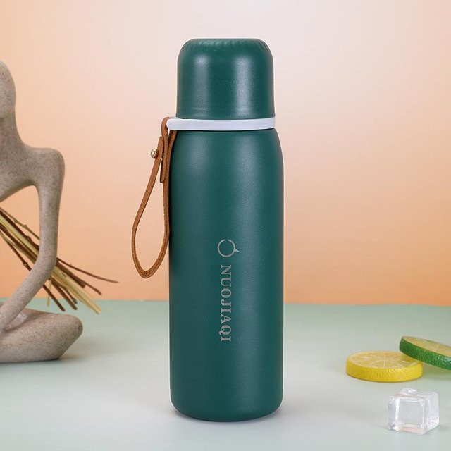 Yiran Furniture Thermosbecher aus Edelstahl mit Vakuum-Isolierung und Trageseil, 500 ml, verschiedene Farben - Bild 1