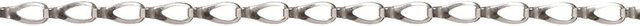 Conacord Patentkette aus Messing in Chrom-Optik, Durchmesser: 0,4 mm, Breite: 12 mm, Meterware - Bild 1