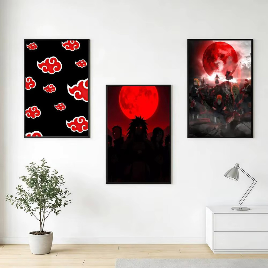 Naruto Akatsuki Poster Aufkleber Vintage Wanddekoration Kunstdruck in Mehrfarbig, B/H: 21,0 x 30,0 cm - Bild 4