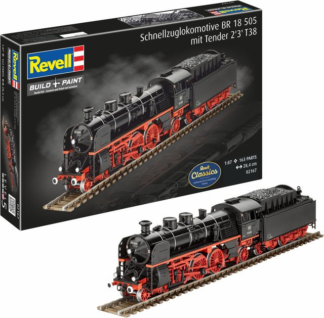 Revell Schnellzuglokomotive BR 18 505 mit Tender 2'3' T38, Bausatz, 1:87 - Bild 3
