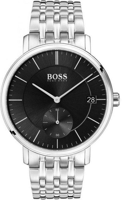 Hugo Boss Herrenuhr, Quarz, Edelstahl, 40 mm, Silber, Schwarz - Bild 1