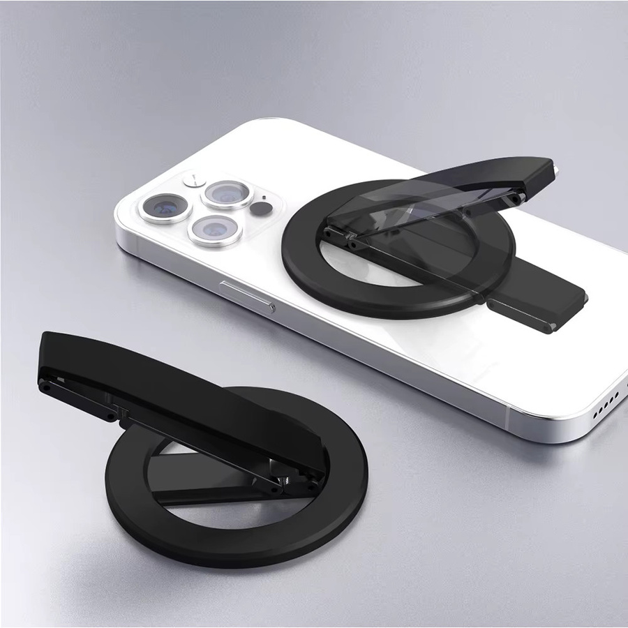 Universeller magnetischer Handyhalter für das Auto mit MagSafe-Halterung und Handschlaufe in Schwarz für iPhone und Samsung - Bild 1