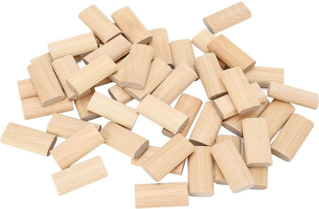 50 Stück Holzdübel aus Massivbuche für die Holzbearbeitung und Möbelverbindung, Durchmesser: 10 mm, Länge: 50 mm - Bild 1