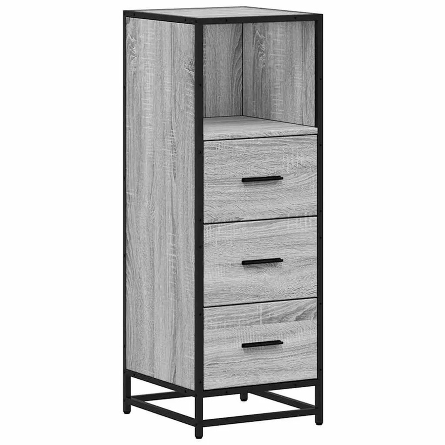 vidaXL Badschrank Grau Sonoma im industriellen Stil, Wandmontage, B/T/H: 35 x 37,5 x 100 cm - Bild 2
